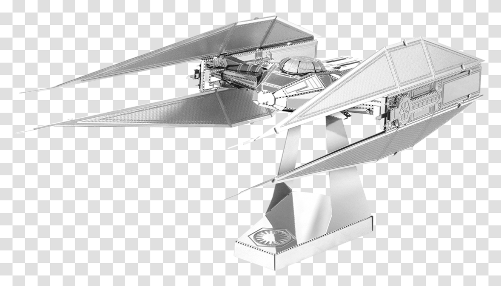 Metal Earth Star Wars Kylo Renquots Tie Silencer Kylo Ren Tie Silencer, Spaceship, Aircraft, Vehicle, Transportation Transparent Png