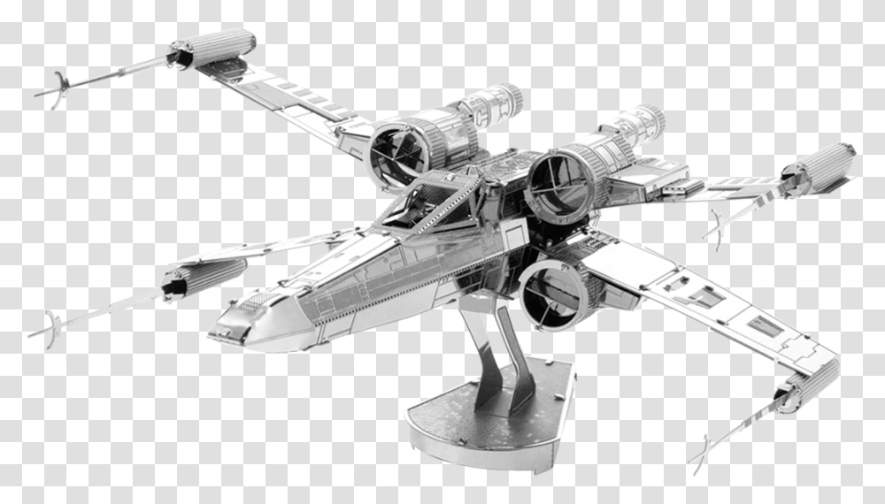 Metal Earth Star Wars Xwing Star Fighter Metal Earth X Wing Fighter Metal Earth, Spaceship, Aircraft, Vehicle, Transportation Transparent Png