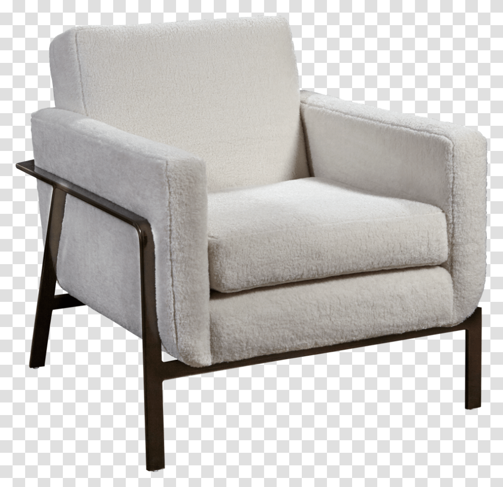 Metal Frame Poodle Chair Burton James 1027 Chair, Furniture, Armchair Transparent Png