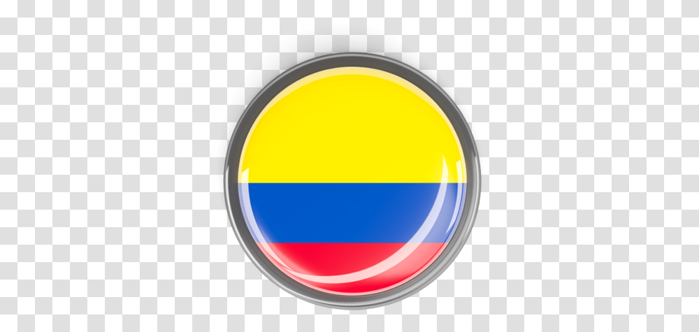 Metal Framed Round Button Colombian Circle Flag, Sphere, Light, Symbol, Sun Transparent Png