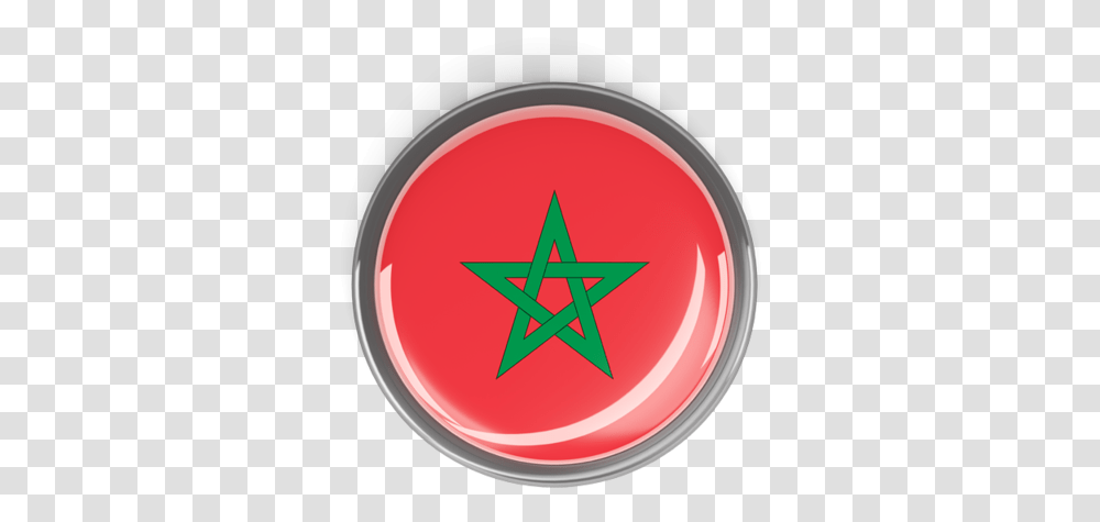 Metal Framed Round Button Morocco Round Flag, Star Symbol Transparent Png