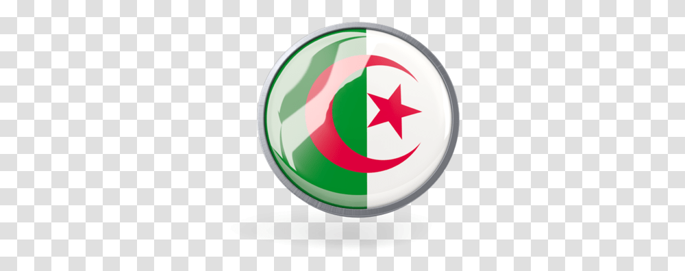 Metal Framed Round Icon Algeria Flag Circle, Logo, Trademark, Star Symbol Transparent Png