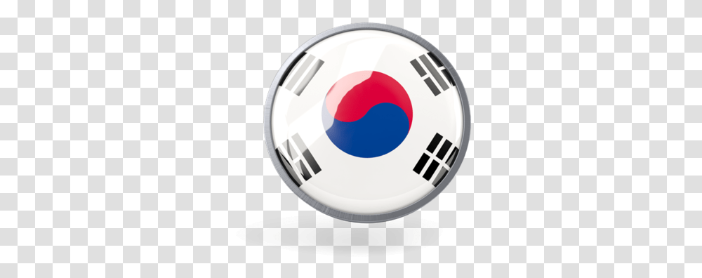 Metal Framed Round Icon Illustration Of Flag South Korea Korean Flag Black Lines Meaning, Logo, Symbol, Trademark, Soccer Ball Transparent Png
