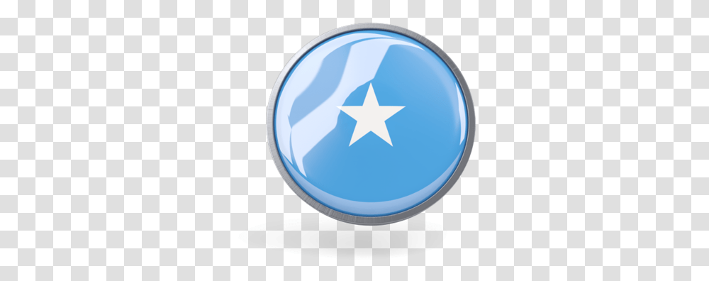 Metal Framed Round Icon Somalia Flag Circle, Star Symbol, Logo, Trademark Transparent Png