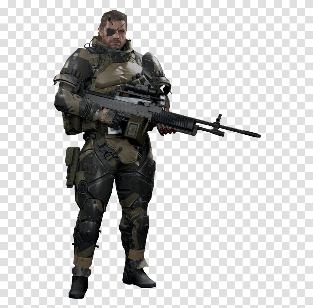 Metal Gear Big Boss Metal Gear Solid Render, Person, Human, Gun, Weapon Transparent Png