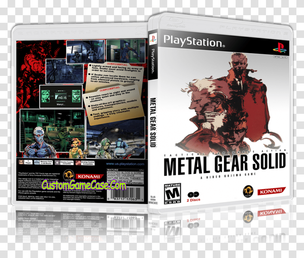 Metal Gear Solid Metal Gear Solid Custom Ps1 Cover, Person, Poster, Advertisement, Mobile Phone Transparent Png