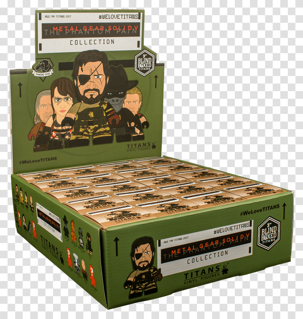 Metal Gear Solid Trading Figure The Phantom Pain Collection, Person, Box, Plant, Outdoors Transparent Png