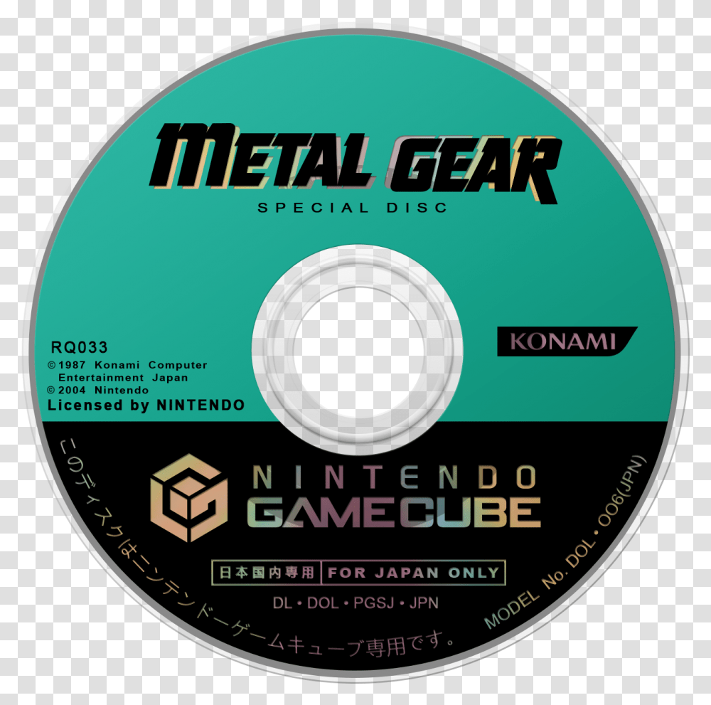 Metal Gear Twin Snakes Gamecube Disc, Disk, Dvd Transparent Png