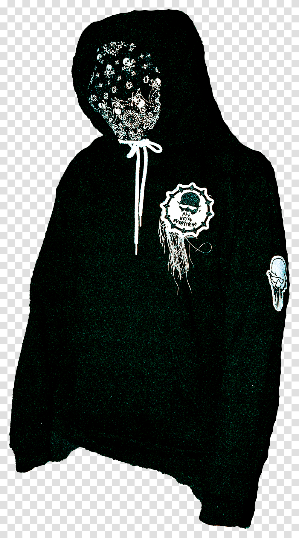 Metal Skull, Sleeve, Person, Cloak Transparent Png