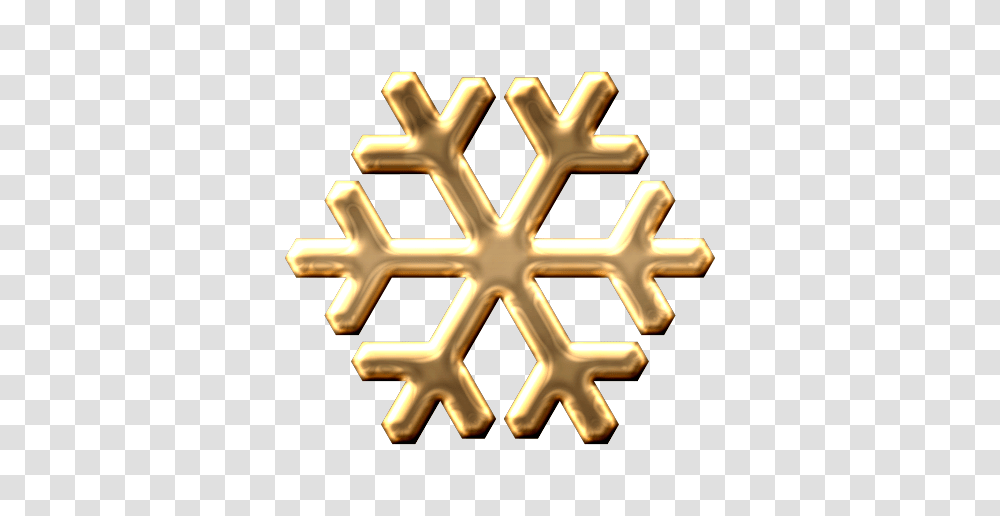 Metal Snowflake, Cross, Gold, Brass Section Transparent Png