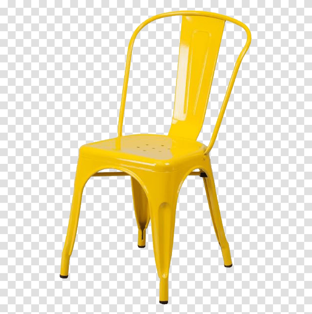 Metal Yellow Chair Yellow Chair, Furniture, Plastic Transparent Png