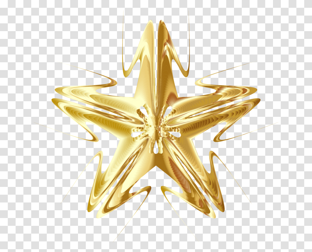 Metalchristmas Ornamentstar Fractal Art, Star Symbol, Cross Transparent Png