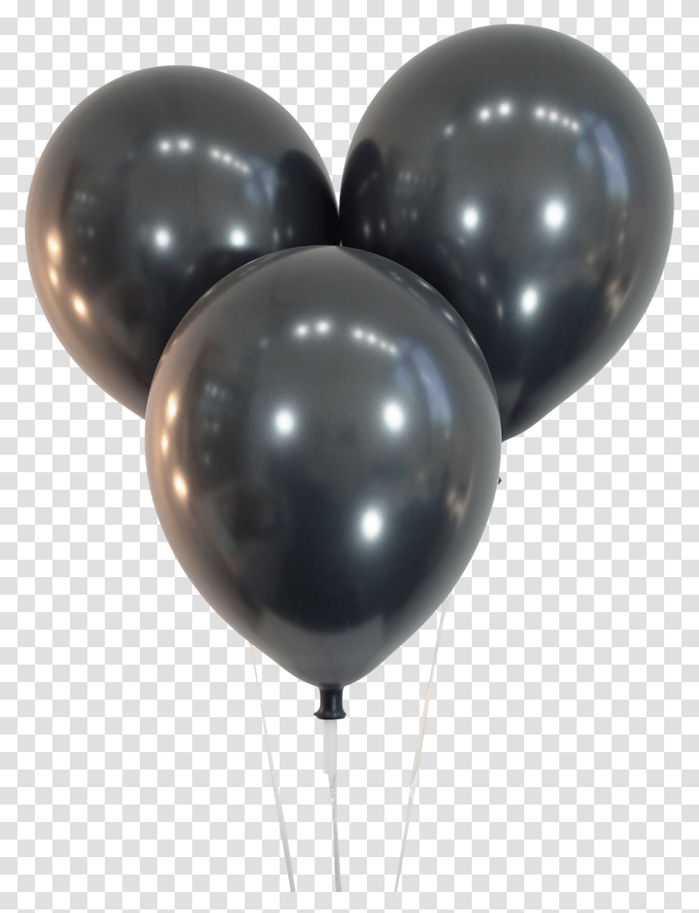 Metallic Black Balloons Black Metallic Balloons, Sphere Transparent Png