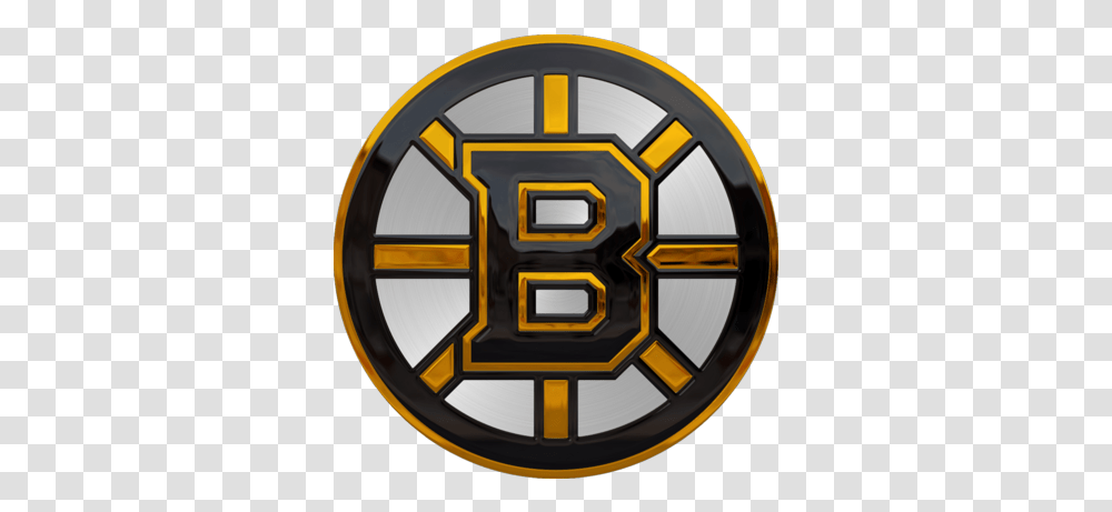 Metallic Boston Bruins Logo Psd66404 Circle, Soccer Ball, Team Sport, Sports, Symbol Transparent Png