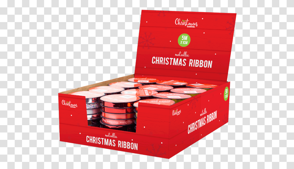 Metallic Christmas Ribbon 1cm X 5m Box, Game, Gambling Transparent Png