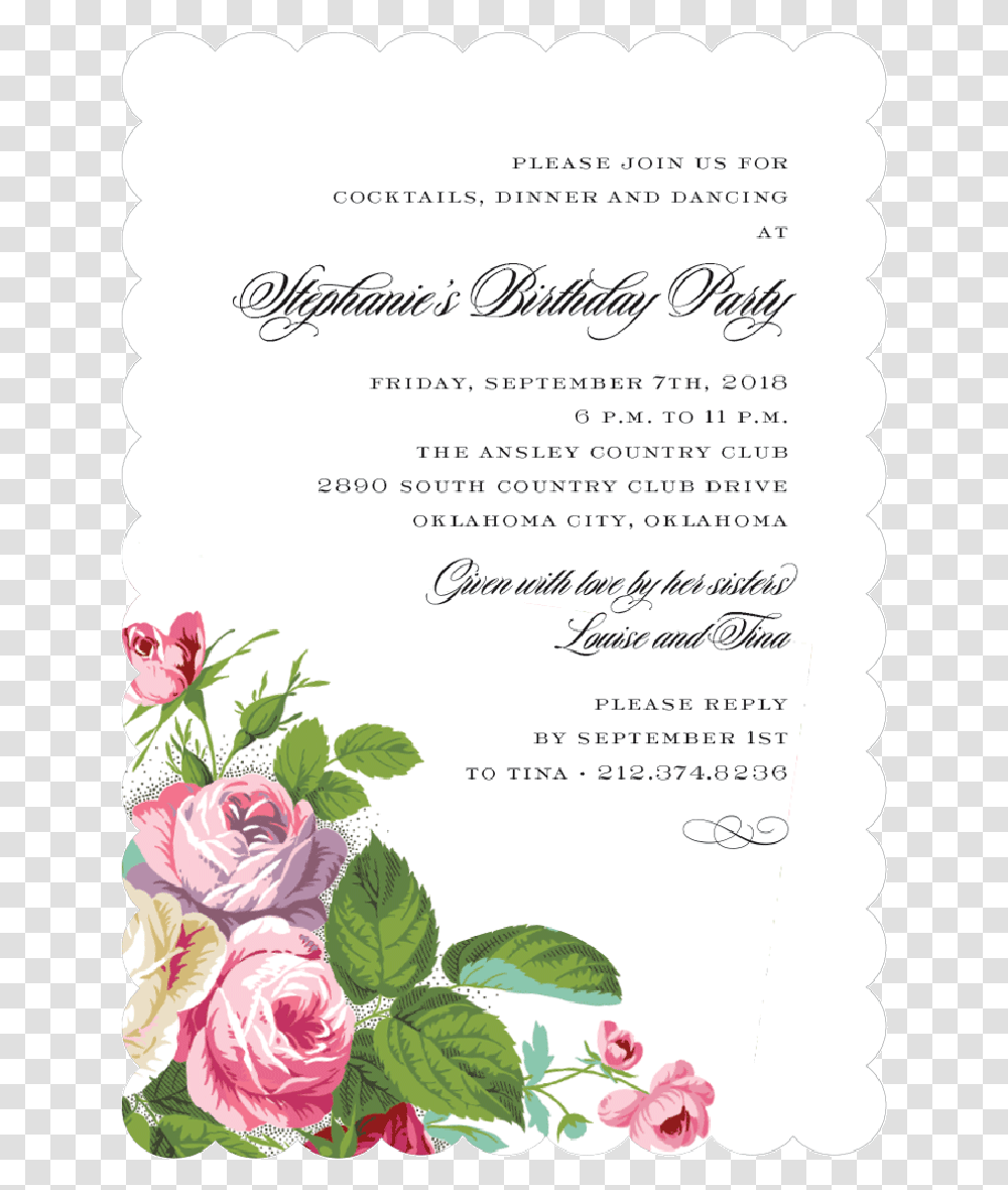 Metallic Invitation With Flower, Floral Design, Pattern, Plant Transparent Png