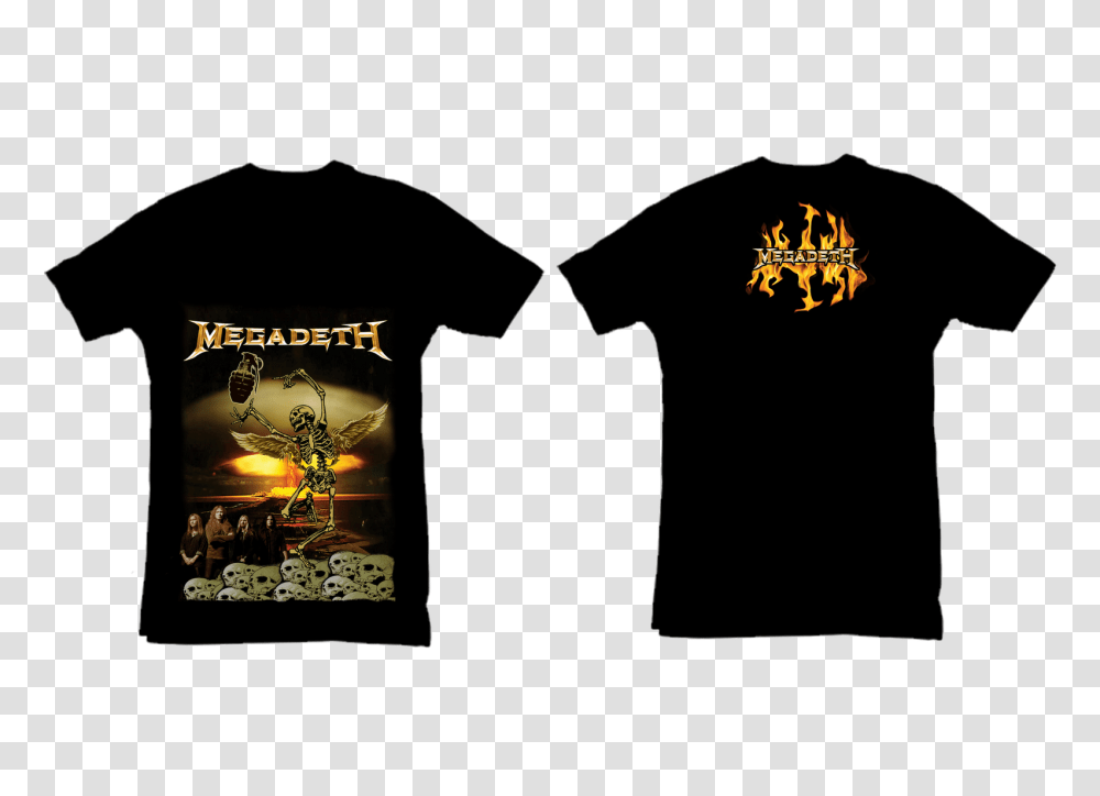 Metallica And Megadeth T Shirt Creating Imagination, Apparel, T-Shirt, Sleeve Transparent Png