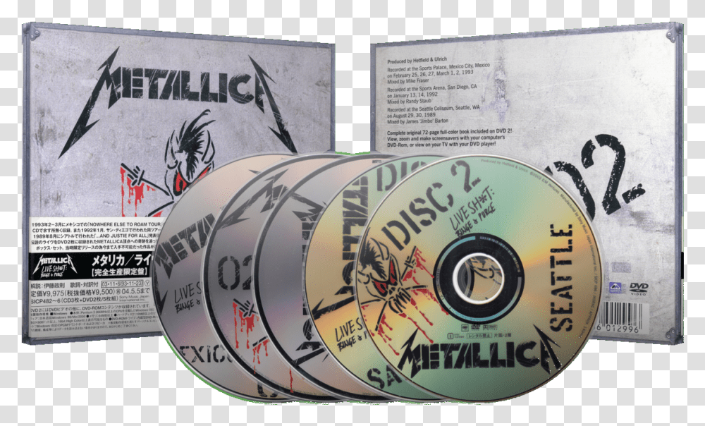 Metallica Live Shit Binge Cd, Disk, Label, Dvd Transparent Png