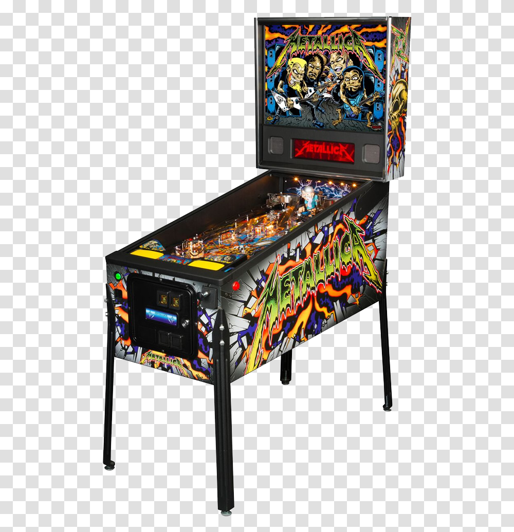 Metallica Pinball, Arcade Game Machine, Person, Human, Monitor Transparent Png