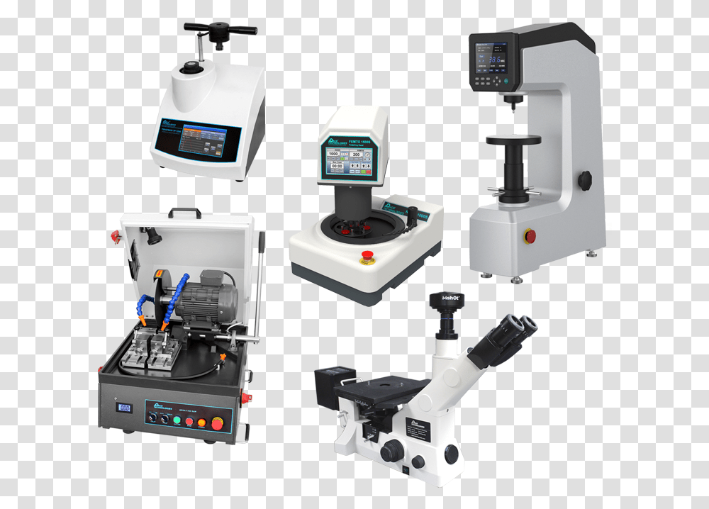 Metallographic Cutting Machine, Microscope, Tabletop, Furniture, Sink Faucet Transparent Png