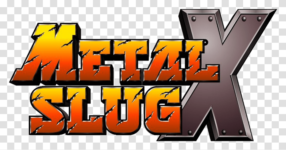 Metalslugx Logo Metal Slug X Title, Game, Alphabet, Crowd Transparent Png