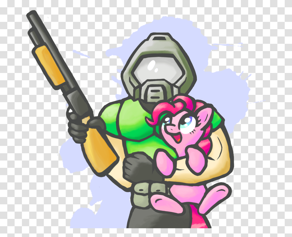 Metax Z Crossover Doom Doomguy Gun Holding A Pony Doom My Little Pony, Helmet, Apparel, Super Mario Transparent Png