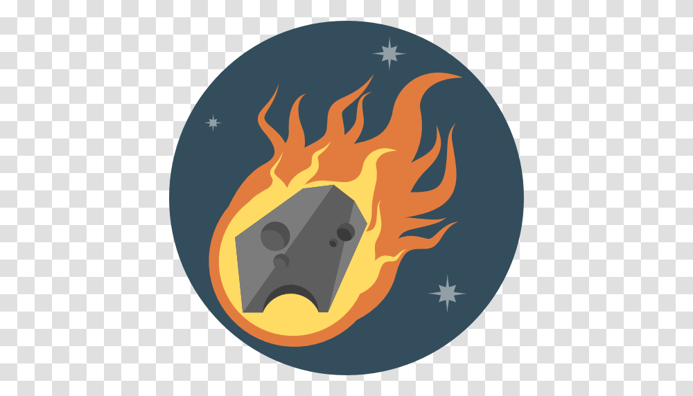 Meteor Icon Flat Iconset Flat, Fire, Flame, Painting Transparent Png