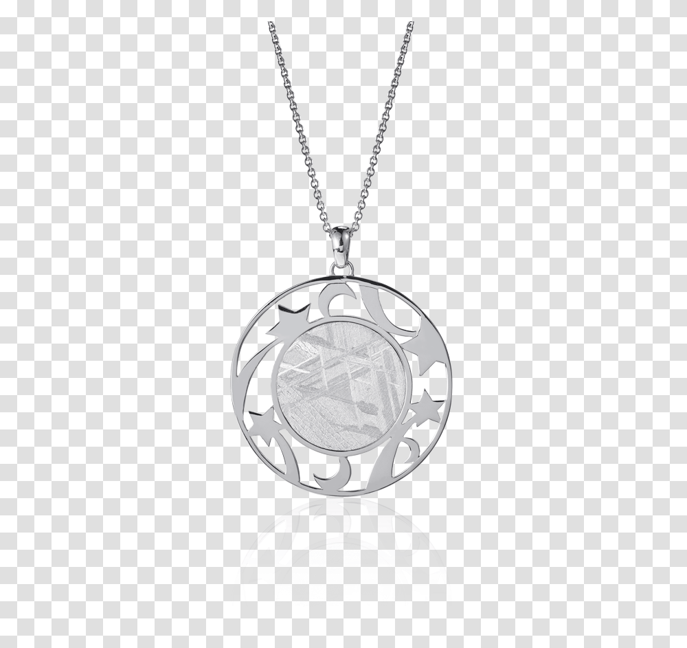 Meteorite Moons And Stars Pendant In Silver Coeur De Plante Locket, Necklace, Jewelry, Accessories, Accessory Transparent Png