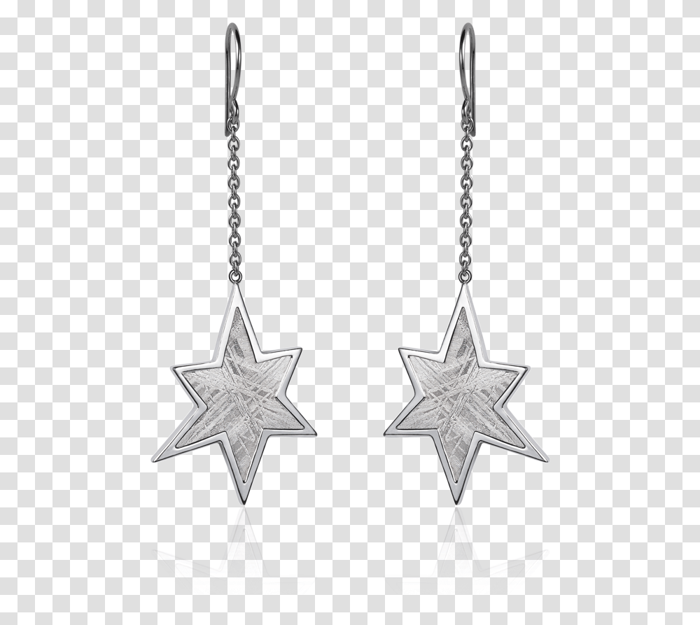 Meteorite Star Dangle Earrings In Silver Download Earrings, Necklace, Jewelry, Accessories, Accessory Transparent Png