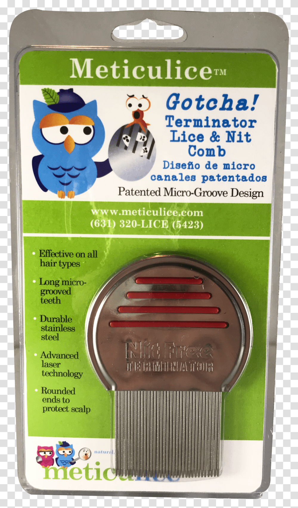 Meticulice Gotcha Terminator Lice Amp Nit Comb Brush Transparent Png
