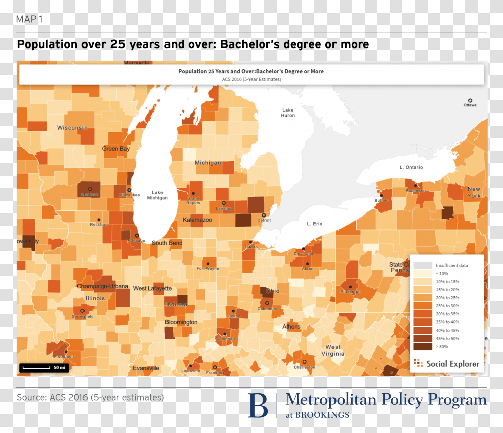 Metro Map Population Over 25 Yrs Bachelor Deindustrialization Map In Us, Diagram, Plot, Atlas, Poster Transparent Png