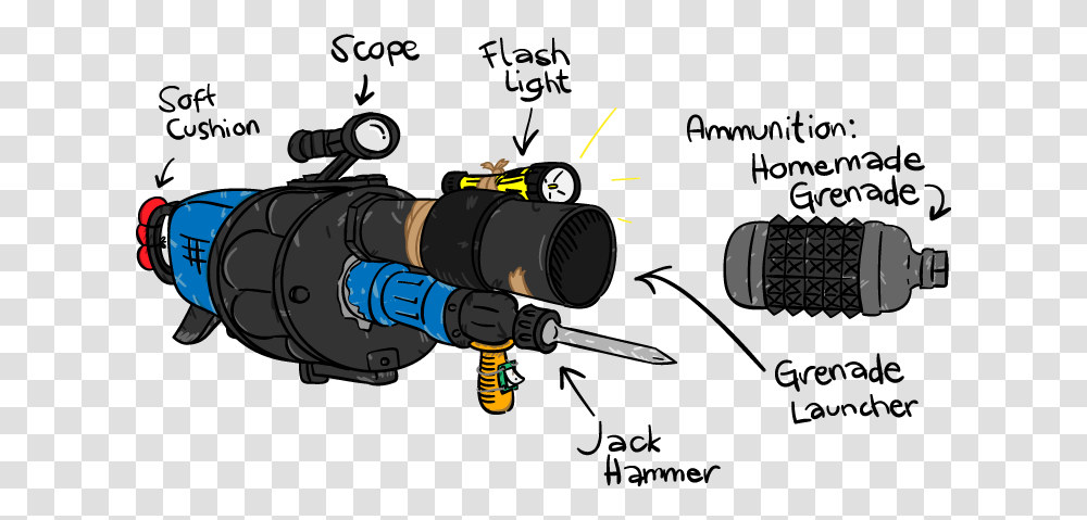 Metro 2033 Grenade Launcher, Binoculars, Camera, Electronics, Power Drill Transparent Png