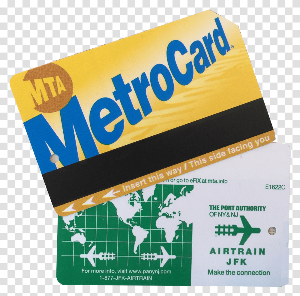 Metro Card De Nueva York Y Air Train Download Metro Card, Paper, Business Card, Game Transparent Png