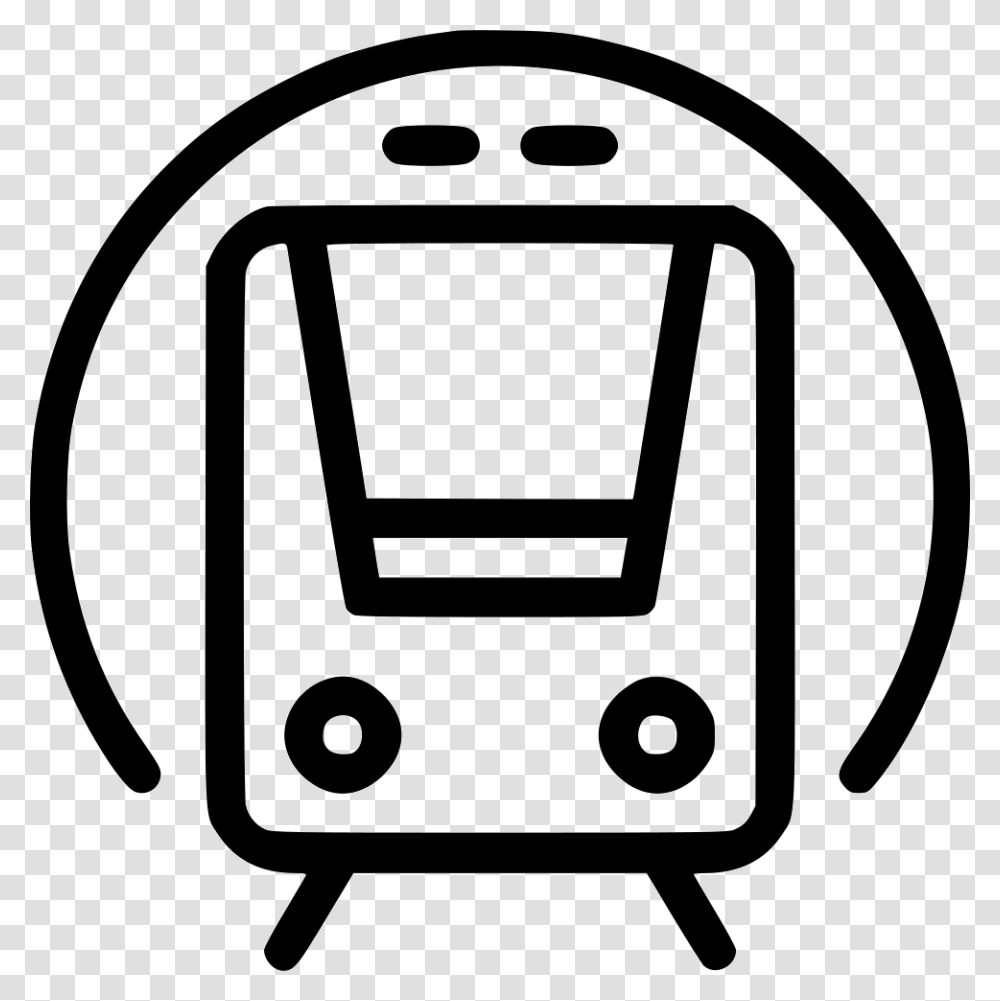 Metro Train Public Subway Comments Icon Subway Black And White, Shopping Cart, Label, Stencil Transparent Png