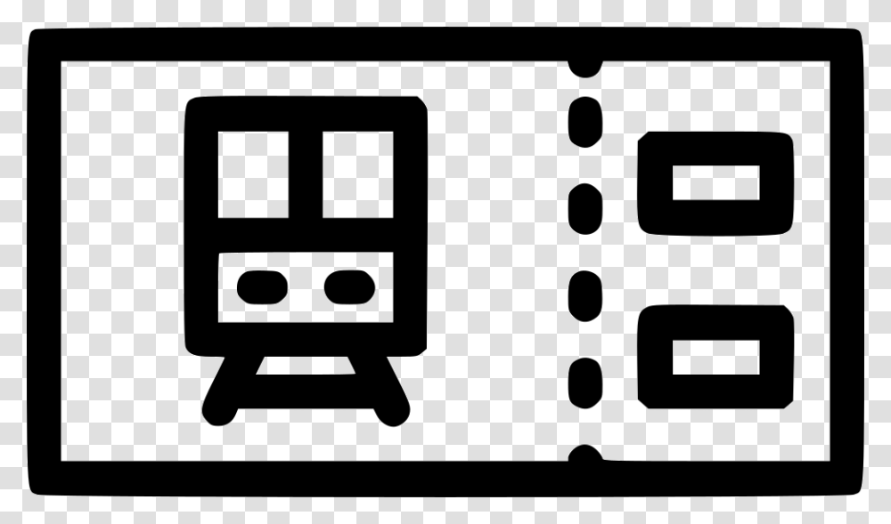 Metro Train Ticket Pass Public Icon Free Download, Stencil, Electronics, Scoreboard Transparent Png