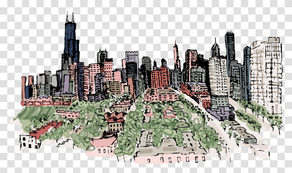 Metropolitan Area, City, Urban, Building, High Rise Transparent Png