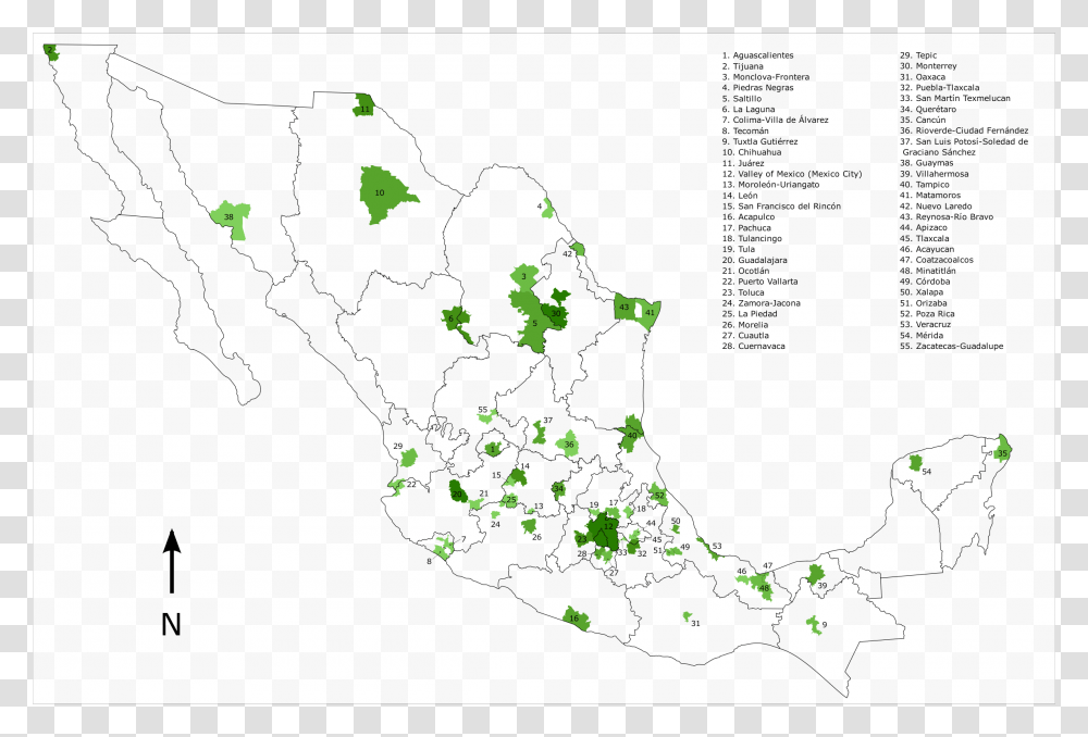 Metropolitan Area In Mexico, Map, Diagram, Plot, Atlas Transparent Png