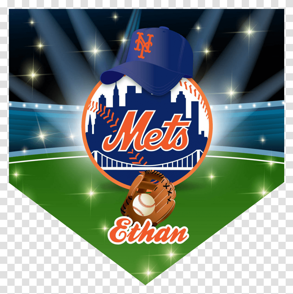 Mets Home Plate Individual Team Pennant New York Mets, Advertisement, Poster, Flyer, Paper Transparent Png