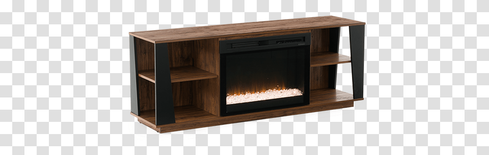 Meuble Tele 60 Avec Foyer, Indoors, Fireplace, Hearth, Wood Transparent Png