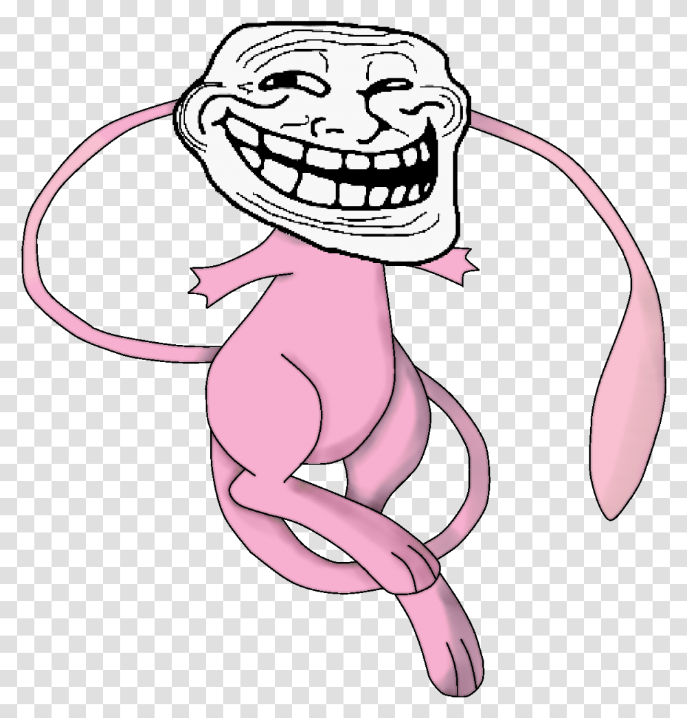 Mew By Shivaglaceon D4883m1 Troll Face Happy Birthday Troll Face Without Background, Person, Art, Drawing, Hula Transparent Png