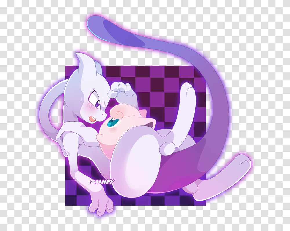 Mewtwo Jiggly Cartoons, Purple, Toothpaste Transparent Png