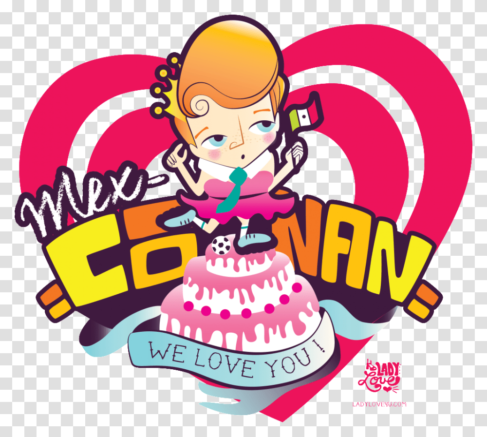 Mex Conan, Dessert, Food, Cake, Birthday Cake Transparent Png