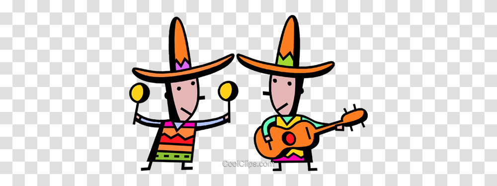 Mexican And Spanish Royalty Free Vector Clip Art Illustration, Crowd, Hat, Juggling Transparent Png