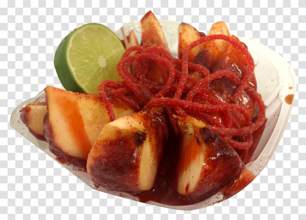 Mexican Apple With Chamoy, Plant, Food, Citrus Fruit, Sliced Transparent Png