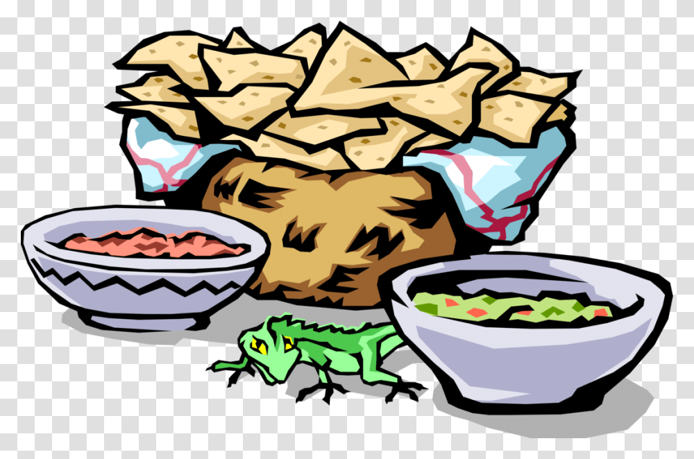 Mexican Corn Chips Salsa Guacamole, Meal, Food, Bowl, Animal Transparent Png