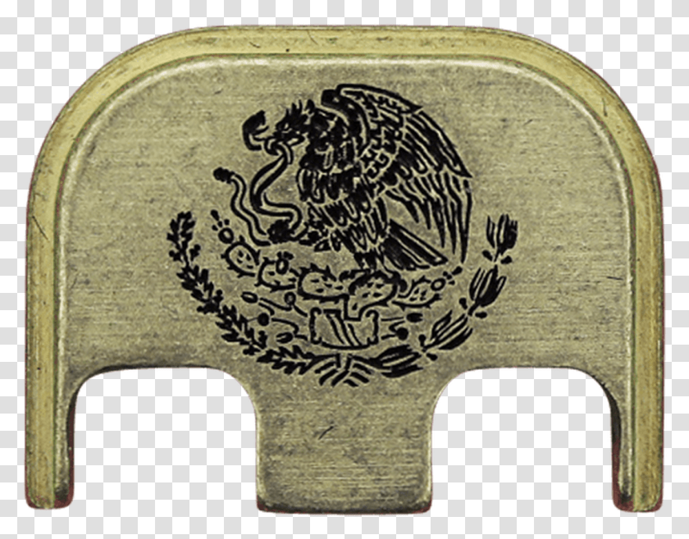 Mexican Eagle Brass Rugged Finish Back Plate, Label Transparent Png