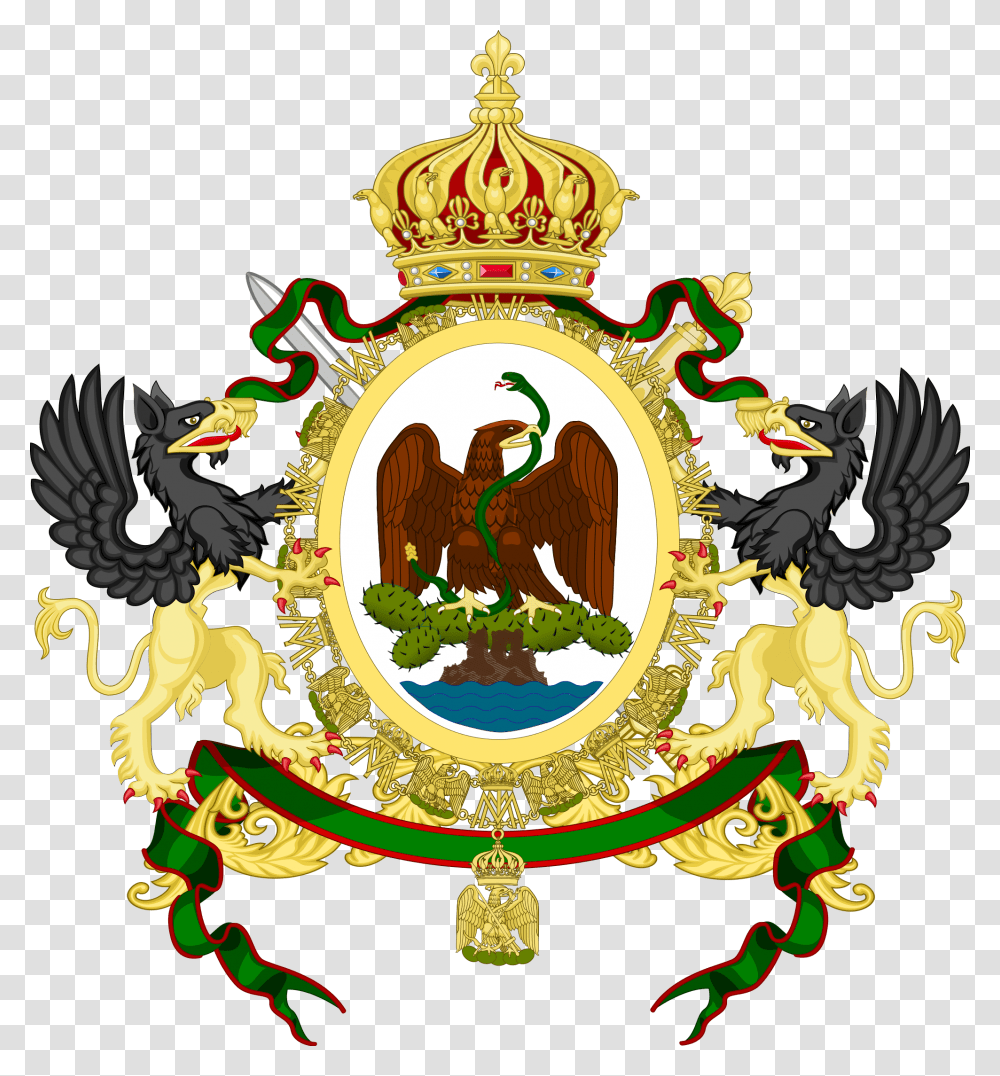 Mexican Eagle Flag Of Second Mexican Empire, Emblem, Logo, Trademark Transparent Png