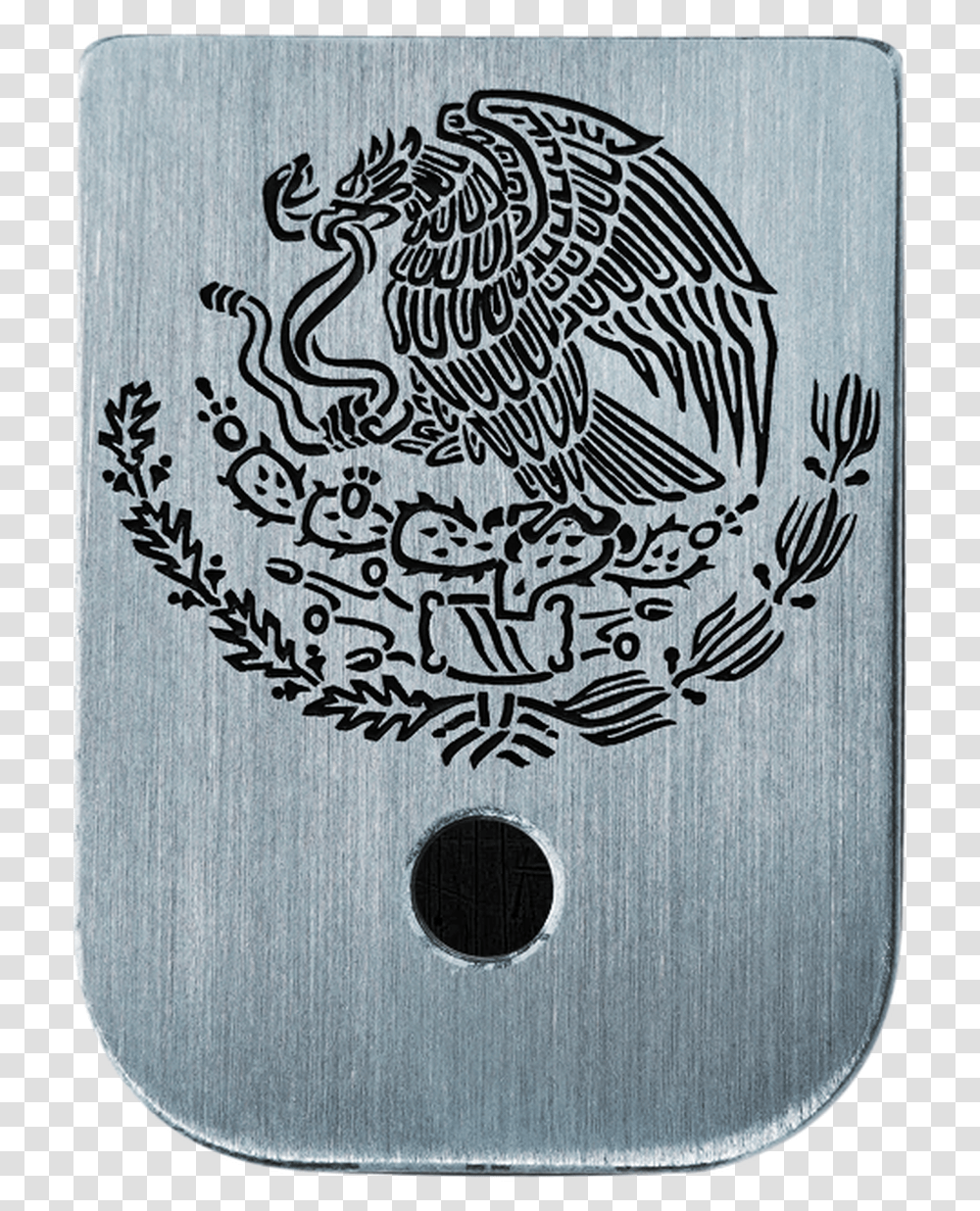 Mexican Eagle Stainless Steel Finish Mag Plate Mexican Independence Day Artwork, Rug, Drawing, Doodle Transparent Png
