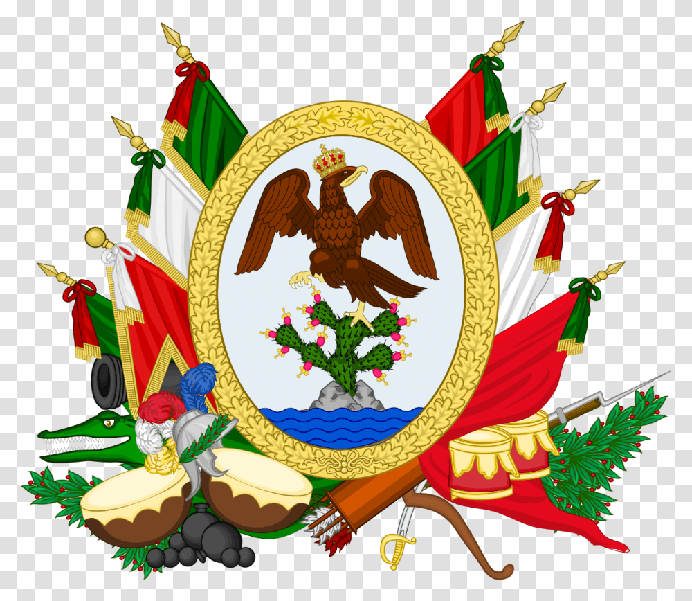 Mexican Empire Coat Of Arms, Plant, Logo, Emblem Transparent Png