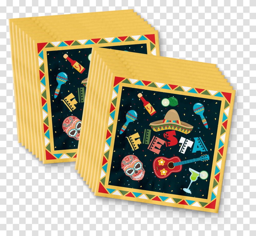 Mexican Fiesta Birthday Party Tableware Kit For 16 Wood, Envelope, Mail, Rug, Greeting Card Transparent Png